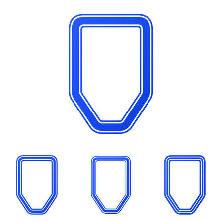 Blue line defense logo icon design setのイラスト素材