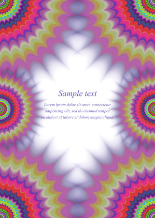 Abstract colorful page border fractal ornament designのイラスト素材