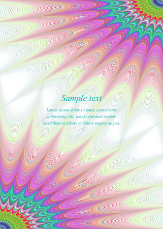 Color fractal star brochure page template designのイラスト素材