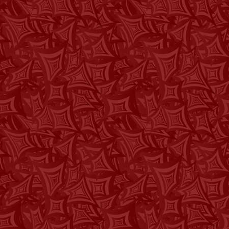 Maroon color seamless curved rectangle pattern backgroundのイラスト素材