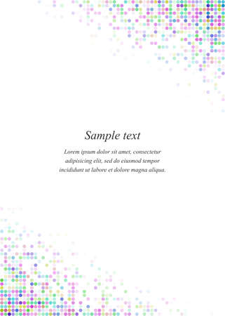 Multicolor circle mosaic page corner design templateのイラスト素材