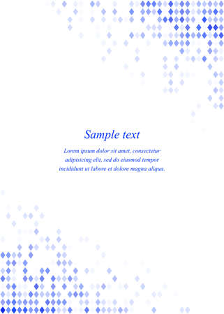 Blue page corner design template for brochure, invitationのイラスト素材