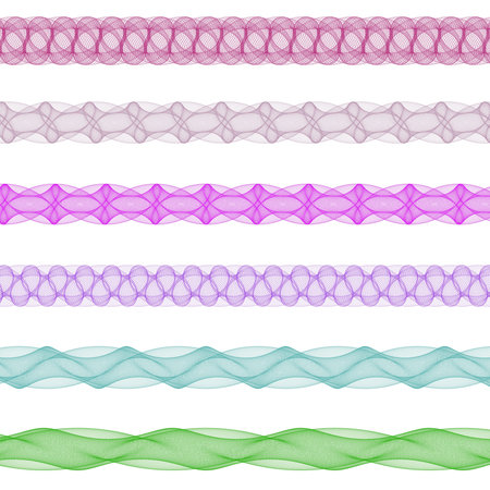 Color digital design page divider line setのイラスト素材