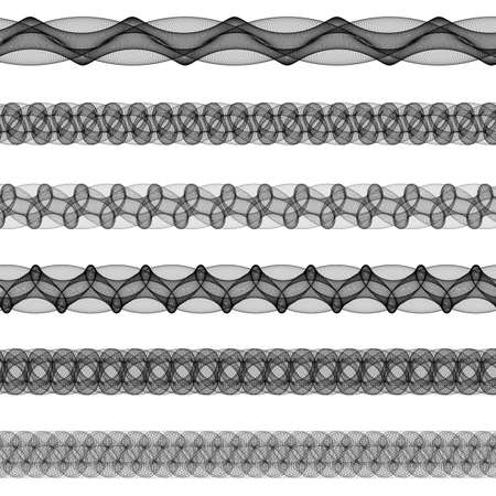 Fractal page text divider line design setのイラスト素材