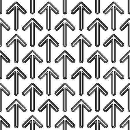 Black white seamless forward arrow pattern backgroundのイラスト素材