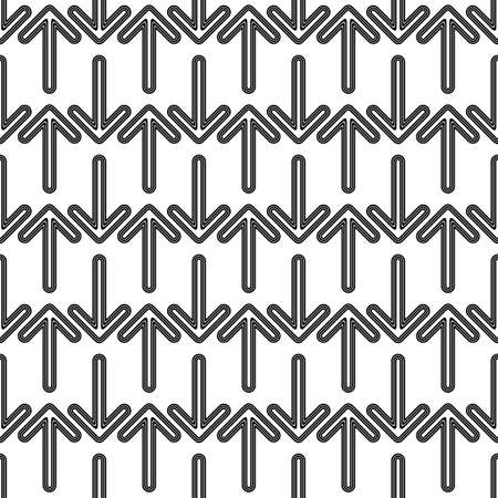 Seamless black and white arrow pattern designのイラスト素材