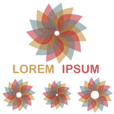 Colorful round symbol design set for business, technology or scienceのイラスト素材