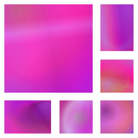 Magenta color abstract gradient background design setのイラスト素材