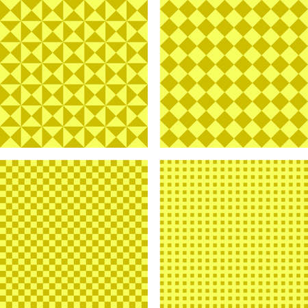 Simple abstract yellow pattern background design setのイラスト素材