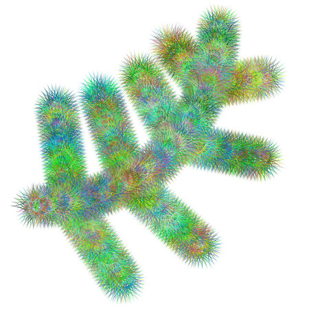 Stylized fractal pine tree branch - chrismas design