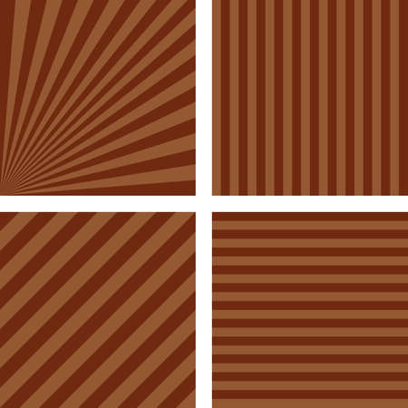 Simple abstract brown striped pattern background setのイラスト素材