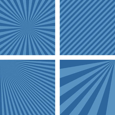 Blue simple striped pattern wallpaper design setのイラスト素材