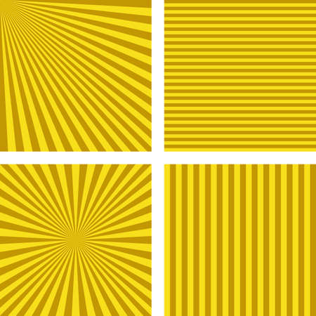 Yellow brown simple striped pattern wallpaper setのイラスト素材