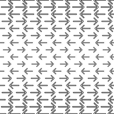 Black and white seamless arrow pattern backgroundのイラスト素材