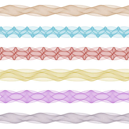 Color digital design page divider line setのイラスト素材