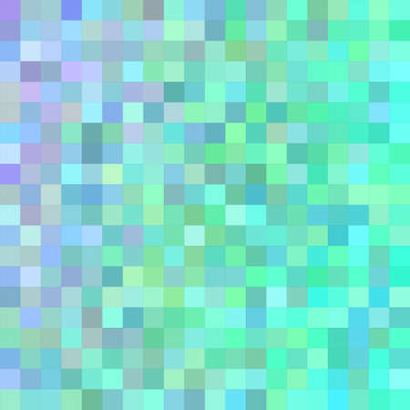 Cyan color square mosaic vector background designのイラスト素材