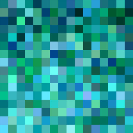 Teal color square mosaic vector background design