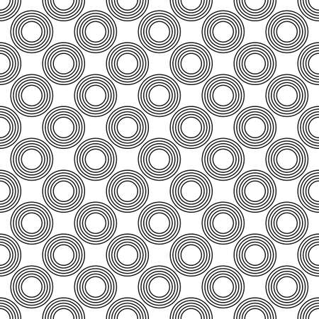 Repeating black and white circle pattern design backgroundのイラスト素材