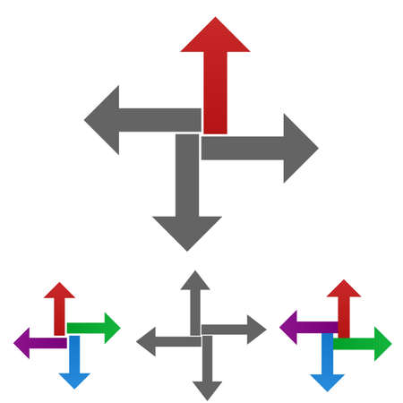 Arrow   vector. Arrow icon symbol design template set for option, direction concepts.のイラスト素材