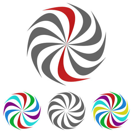Swirl  vector. Swirl icon symbol design template set for spiral, vortex, wheel, motion, rotation concepts.のイラスト素材