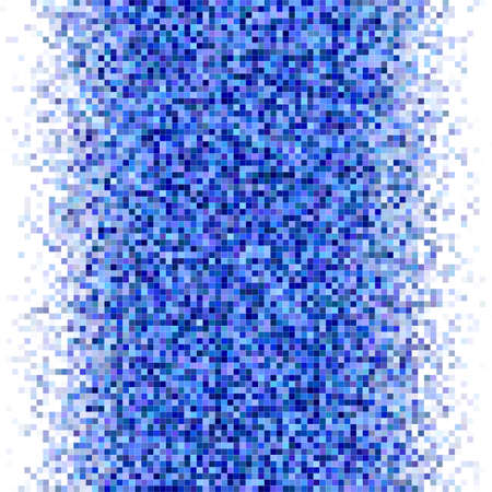 Blue pixel square mosaic vector background designのイラスト素材