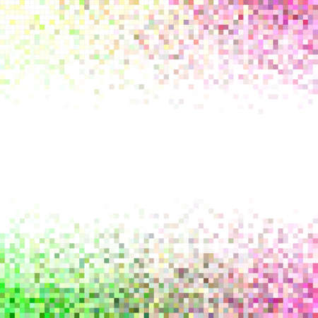 Colorful square mosaic vector background border designのイラスト素材