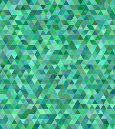 Green regular triangle mosaic vector background designのイラスト素材