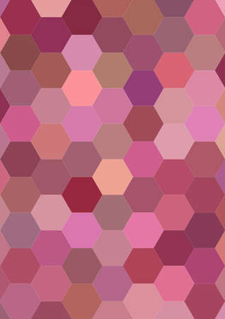 Hexagon mosaic vector background design in pink tonesのイラスト素材