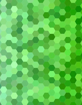 Green color hexagon mosaic vector background designのイラスト素材