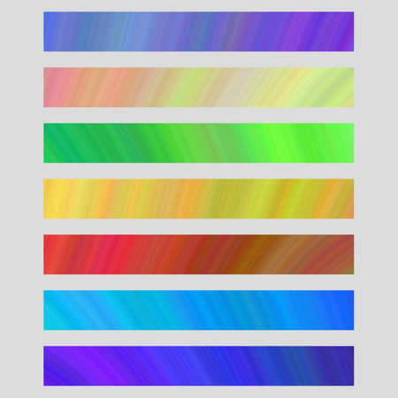 Set of seven colored web banner templatesのイラスト素材