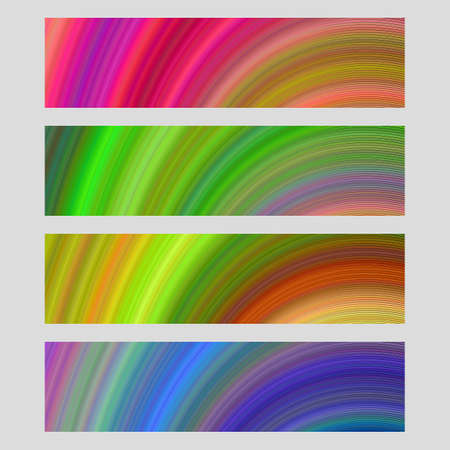 Set of colorful digital art banner backgroundsのイラスト素材