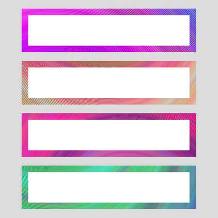 Set of colorful digital art banner framesのイラスト素材