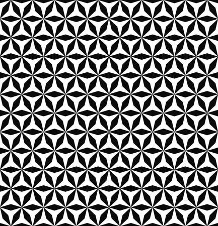 Seamless abstract geometric monochrome hexagonal pattern designのイラスト素材