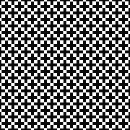 Seamless black and white greek cross pattern backgroundのイラスト素材