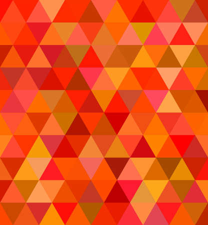 Abstract regular triangle tile mosaic background in red tonesのイラスト素材