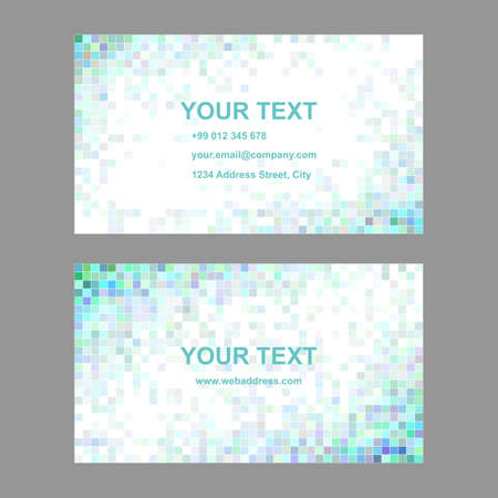 Square tile mosaic business card template setのイラスト素材