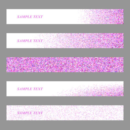 Colorful triangle mosaic web banner template design setのイラスト素材