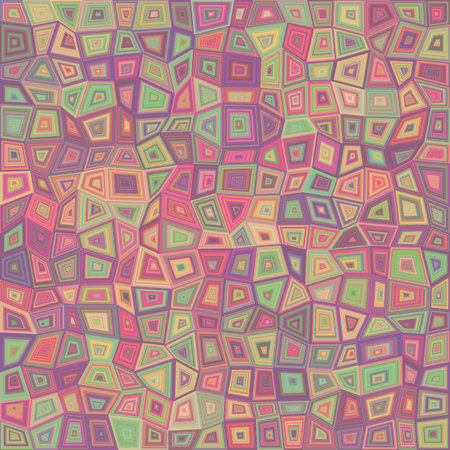 Multicolored concentric rectangle tile mosaic pattern backgroundのイラスト素材