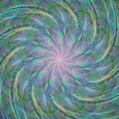 Abstract computer generated spiral fractal background - vector design