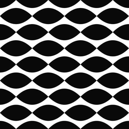 Monochrome curved shape pattern backgroundのイラスト素材