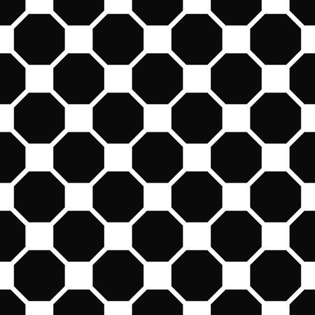 Abstract seamless black and white octagon pattern