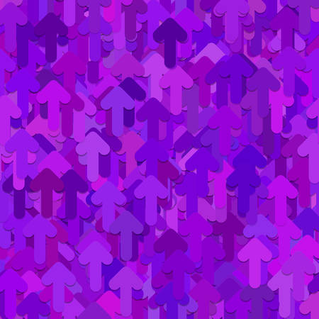 Seamless abstract random arrow pattern background - vector graphic design from purple rounded forward arrowsのイラスト素材