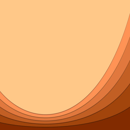 Wavy abstract background from layer stripes - vector document design with 3d shadow effectのイラスト素材