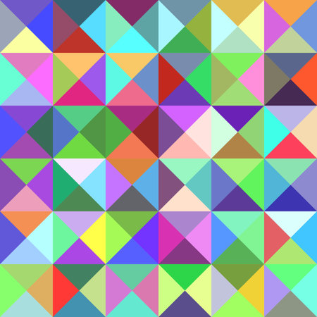 Abstract pyramid pattern background - mosaic vector illustration from triangles in multicolored...