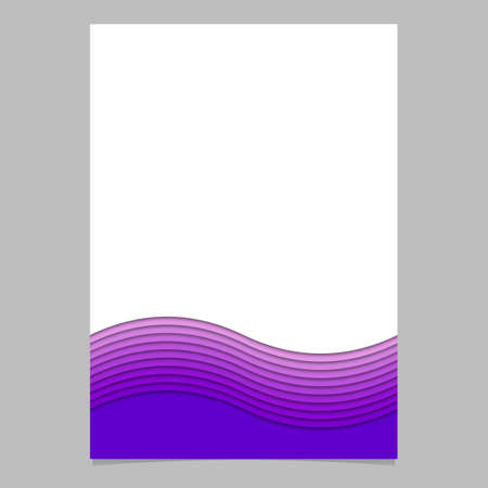 Stationery template from wave stripes - vector brochure, page design with shadow effectのイラスト素材