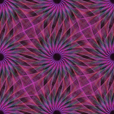 Purple repeating abstract computer generated fractal patternのイラスト素材