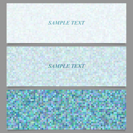 Abstract square mosaic pattern banner setのイラスト素材