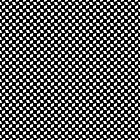 Monochrome seamless square pattern background - black and white geometric vector illustration from...