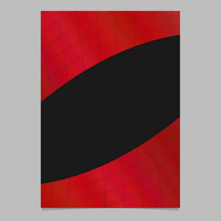 Abstract modern colored gradient grid page template - vector brochure background design with curved red graphic on black backgroundのイラスト素材