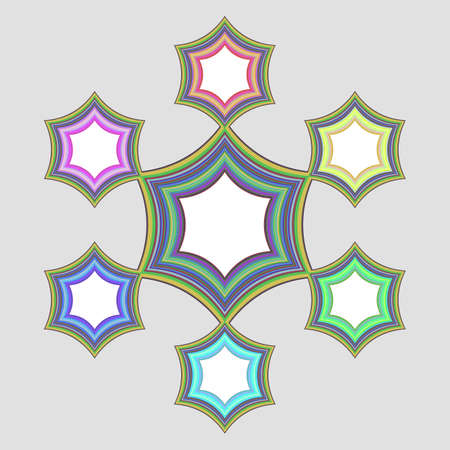 Six part abstract circular infographic element designのイラスト素材